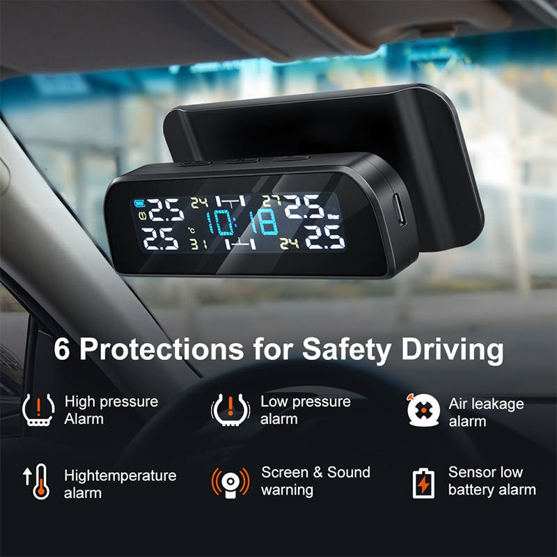 เครื่องวัดลมยางไร้ TPMS พลังงานแสงอาทิตย์ แรงดันลมยาง4ล้อ เครื่องวัดลมยางไร้ ราคา ถูกที่สุด ดีลบีเคเค แกลเลอรีภาพที่ 3