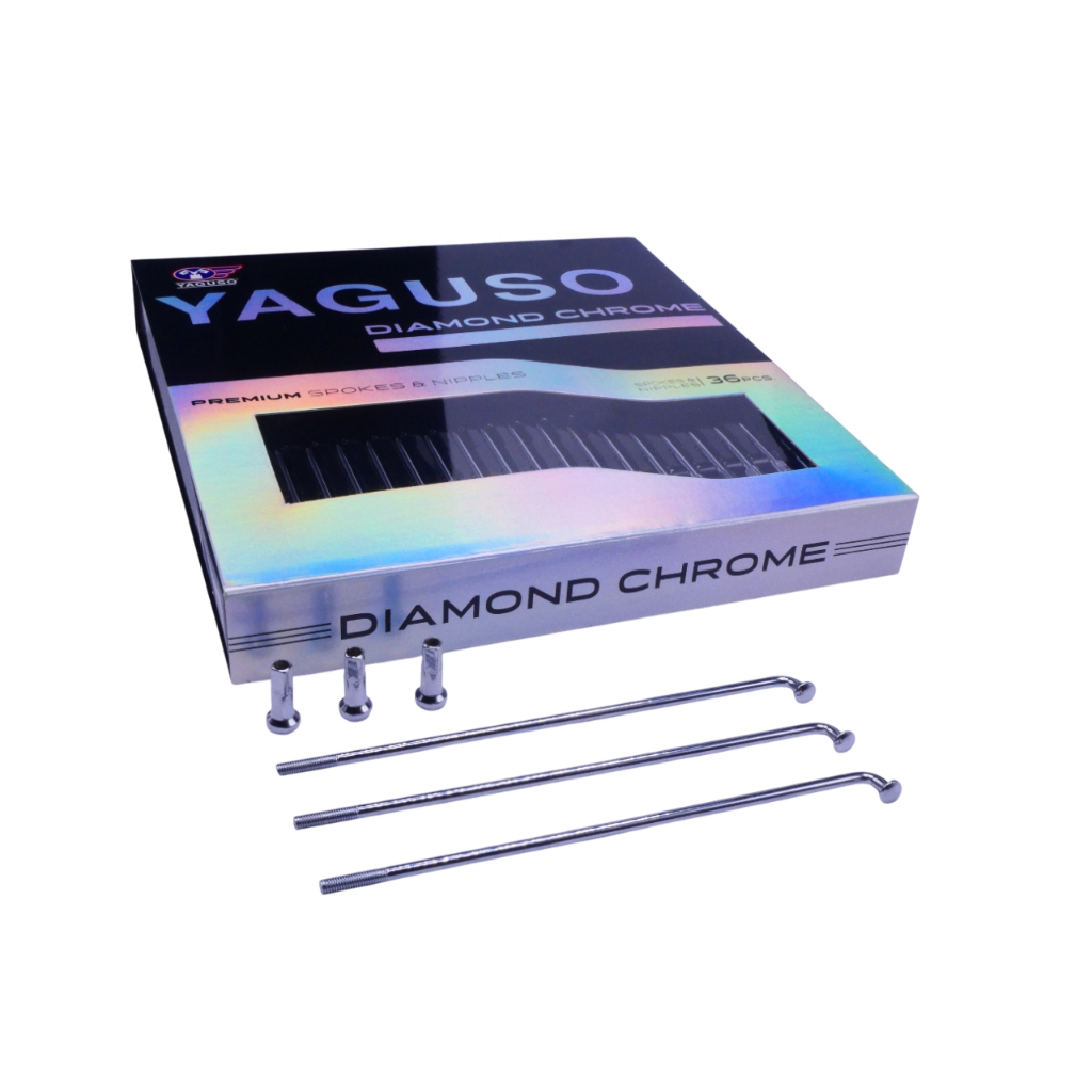 ซี่ลวดชุบโครเมี่ยมพิเศษ DIAMOND CHROME YAGUSO  เงา ชุบหนาทนทาน เบอร์ 9