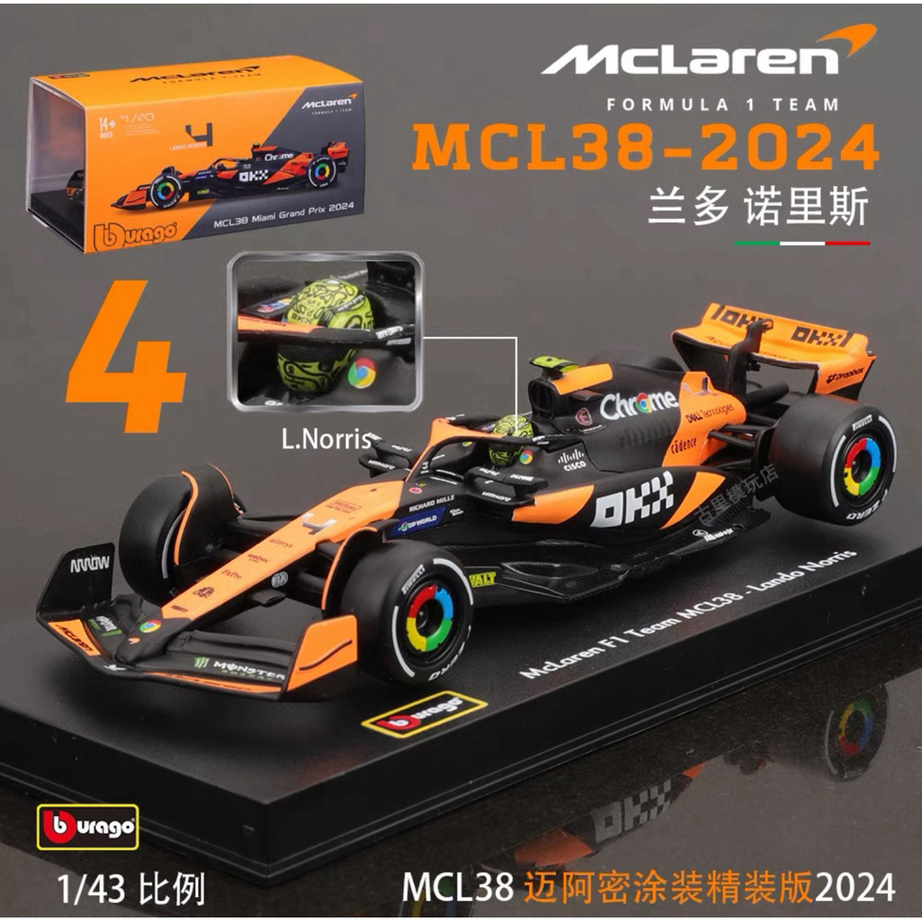 [เปิดพรีออเดอร์] Burago 1:43 โมเดลรถจำลอง F1