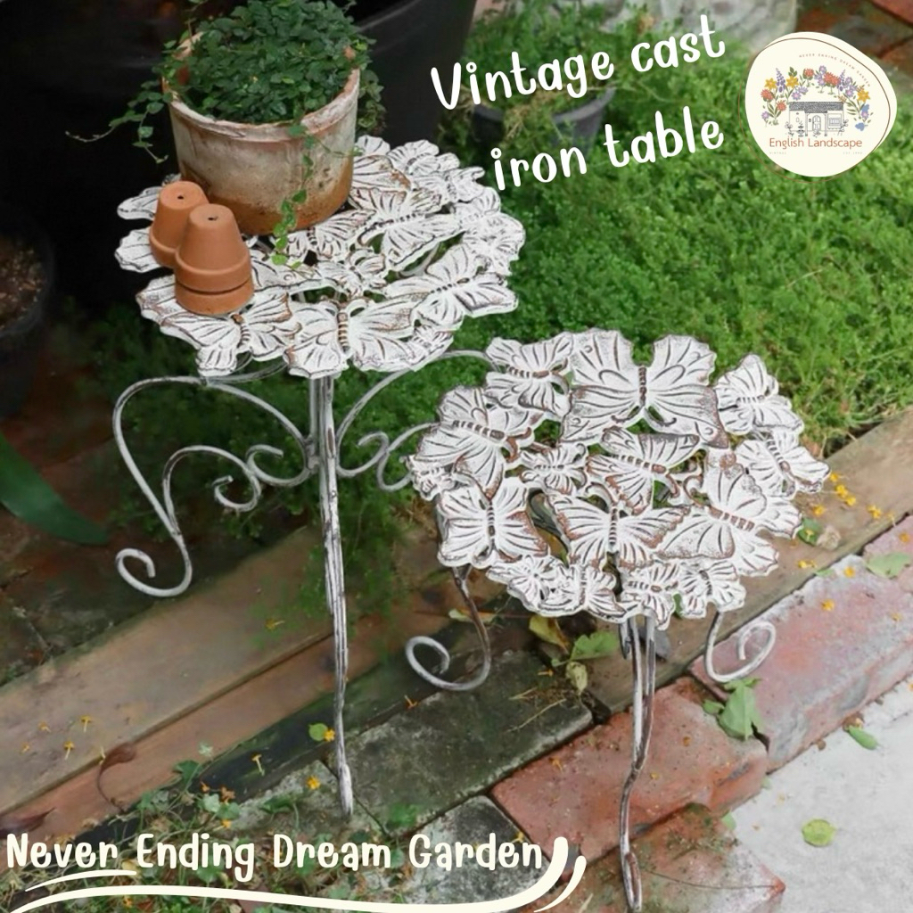 Vintage cast iron table โต๊ะเหล็กดัดสไตล์วินเทจ วัสดุ เหล็กหล่อแต่งสีวินเทจ