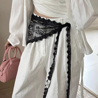 พร้อมส่ง🌺 ผ้าผูกเอวคลุมชุดว่ายน้ำ กระโปรงลูกไม้ ใส่ไปทะเล ใส่ได้หลายแบบ