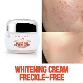 LABEL YOUNG Vitamin Milk Whitening Cream 55g ครีมหน้าสด
