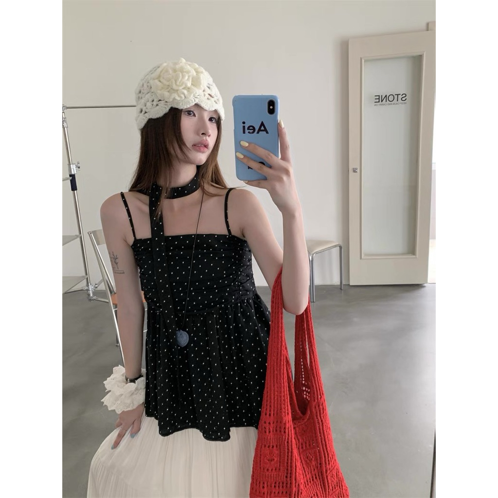 gurls.girl | mini polkadot top เสื้อสายเดี่ยวลายจุด