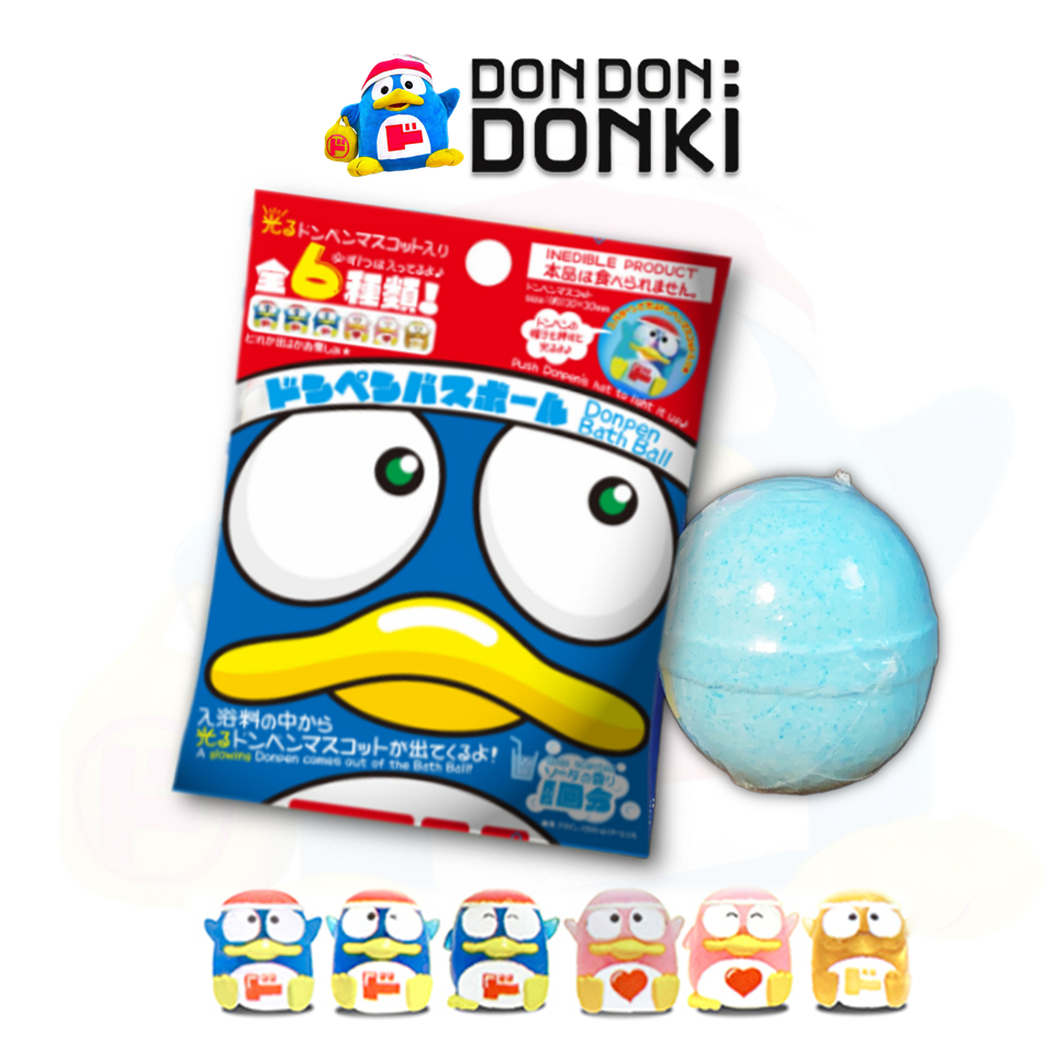 ดองเป็งบาธบอล Donpen Bath Ball อาบสนุกลุ้นกับมาสคอตสุ่มดองเปง 6 แบบ เปล่งแสงได้เมื่อกดที่หัวน้องดองเป็ง