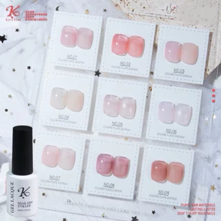 สีทาเล็บเจล kale plus สีเจลลี่นู้ดใส Jade Powder ทาง่ายเงาสวยมากขนาด 8ml.🌈พร้อมส่งในไทย🌈
