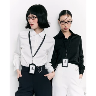 Lawyer Store | [8251175] เสื้อเชิ้ตแขนยาว ผ้าเงา silk satin หรูหรา สำหรับผู้หญิง เสื้อเชิ๊ต มีให้เลือก 7สี