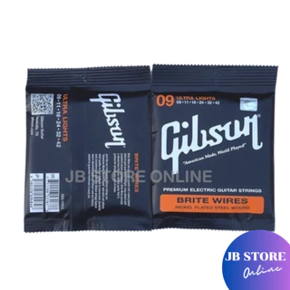 (พร้อมส่ง) Gibson สายกีตาร์โปร่งเบอร์10 สายกีตาร์ไฟฟ้าเบอร์9 Guitar string ครบชุด6เส้น จับนิ่ม สบายนิ้ว เสียงดี คุณภาพเย