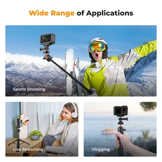 K&F CONCEPT MS11 Vlog Tripod ขาตั้งมือถือ Selfie Stick Bluetooth ขาตั้งเดสก์ท็อป Live Stand 60cm