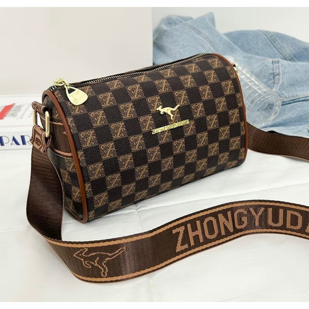 GG09  กระเป๋าลาหมากรุก แฟชั่นสตรี,กระเป๋าสะพายไหล่เดียวและสะพายข้าง