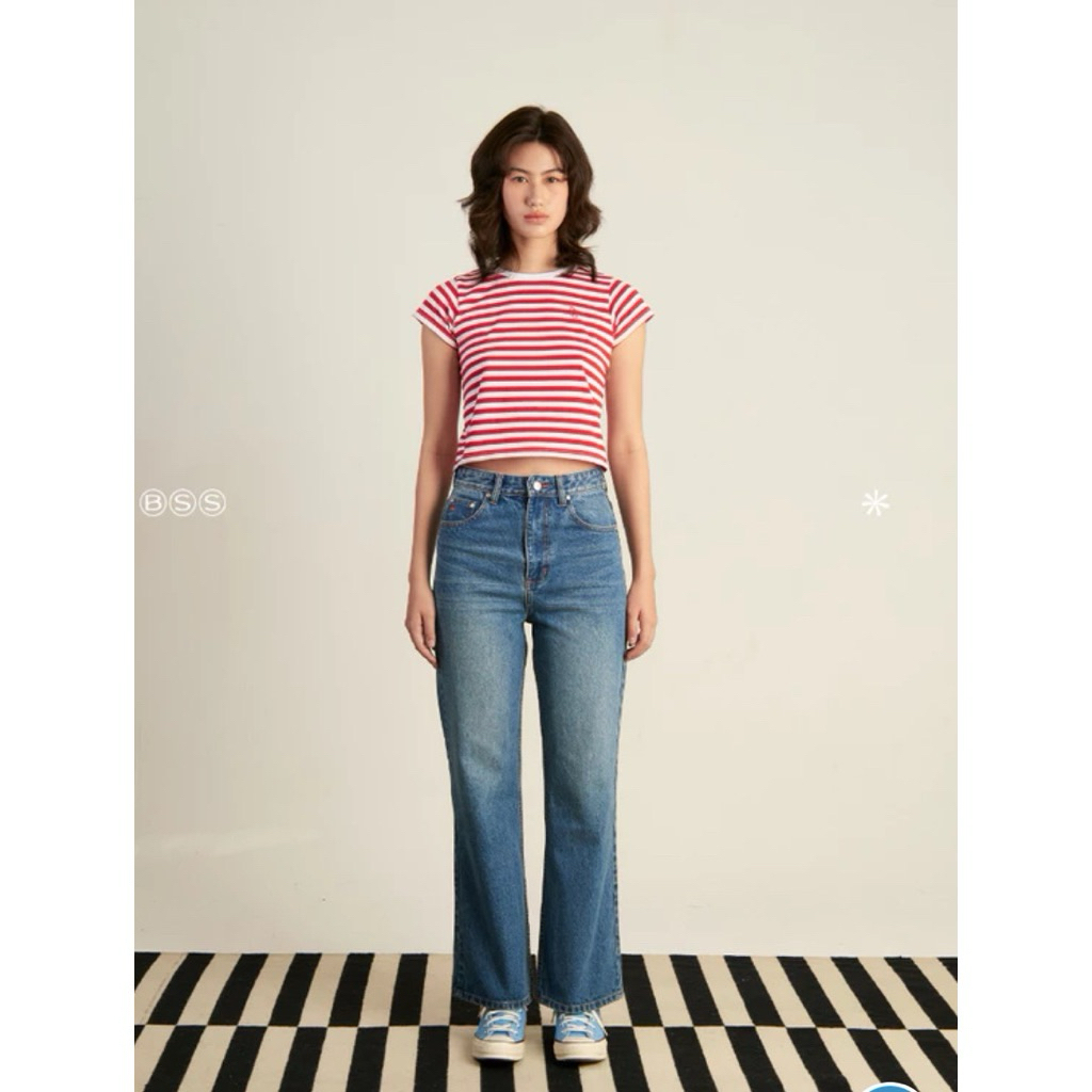 beforesunset studio ส่งต่อ | Chips Classic High waist denim no.01 size:24 color:mediumDenim 👖