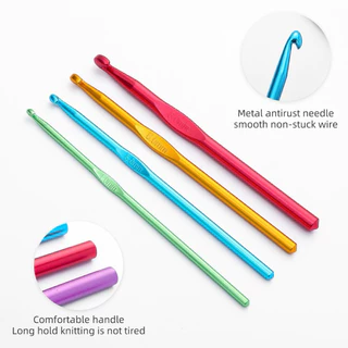 เข็มโครเชต์อะลูมิเนียม 2.0mm-10.0mm เข็มถัก เข็มควักอะลูมิเนียมสไตล์ญี่ปุ่น หัวเดียว