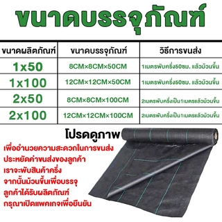 พลาสติกคลุมดิน ผ้าคลุมดิน พลาสติกคลุมหญ้า ฆ่าหญ้า 50 เมตร 100 เมตร คลุมวัชพืช ผ้าคลุมหญ้า กําจัดหญ้า