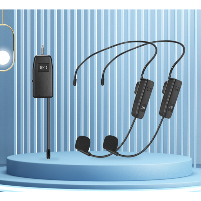 ไมค์คาดหัว ไมโครโฟนไร้สายแบบคาดศีรษะ (2.4G Wireless Headset Microphone) 🎤 เหมาะสำหรับครู วิทยากร งานบรรยาย สอน