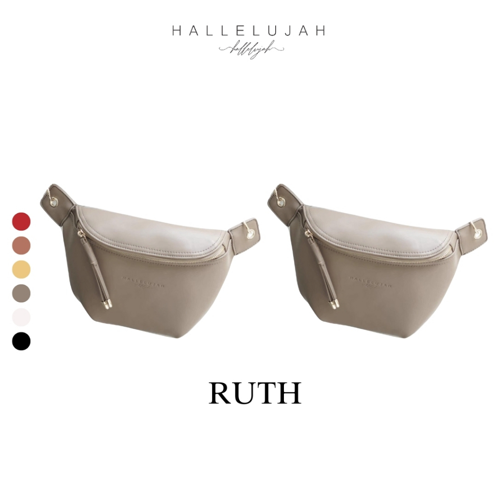 เซ็ทคู่สุดคุ้ม กระเป๋าคาดอก คาดเอว รุ่น Ruth (รูธ) แบรนด์ Hallelujah ราคาหลักร้อย สวย หรู