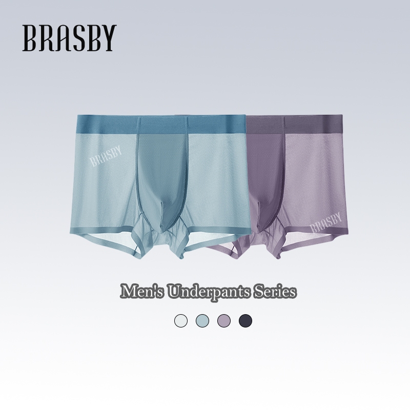 🎉BRASBY🎉กางเกงชั้นในชาย กางเกงในชาย บ็อกเซอร์ ระบายอากาศ กันแบคทีเรีย เย็นสบาย แห่งเร็ว ไร้รอยตะเข็บ