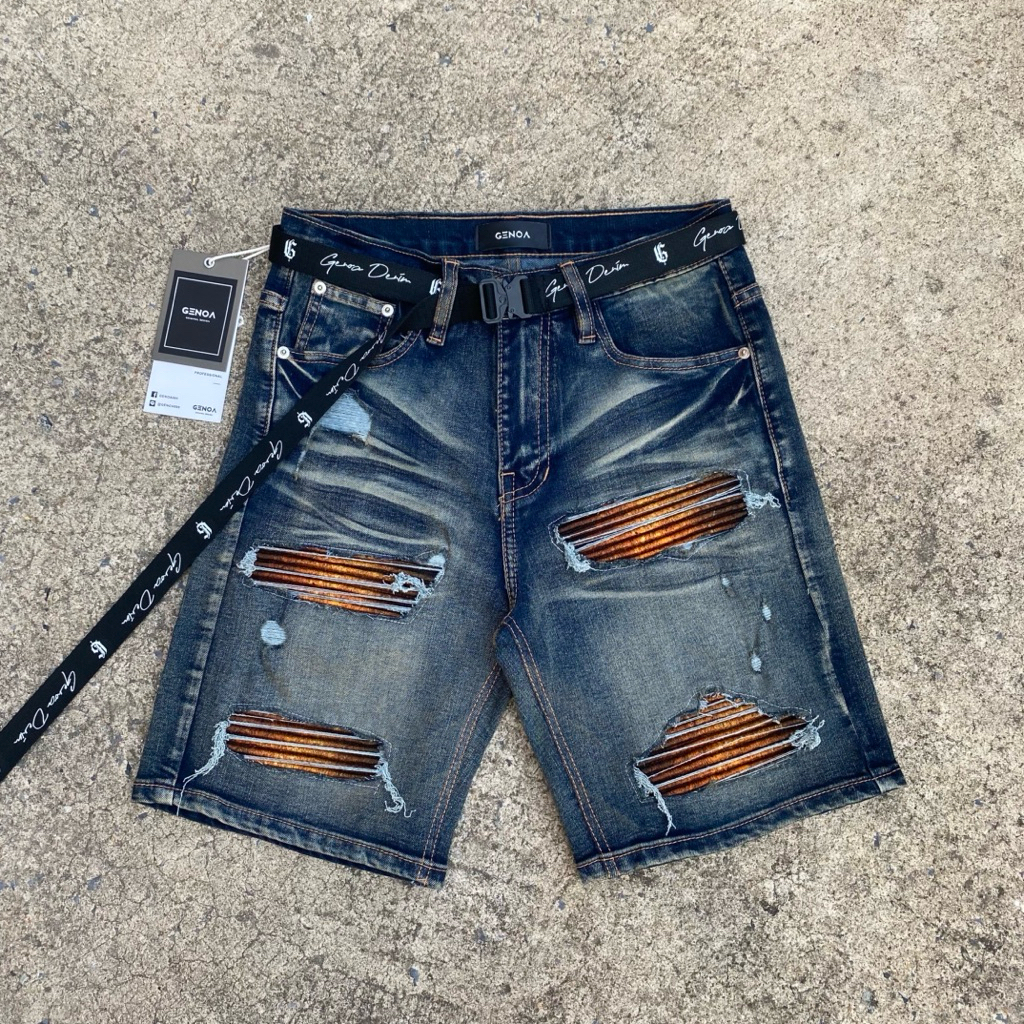 GENOA Short AM1 denim กางเกงยีนส์ขาสั้น รุ่น 995 (V.04)