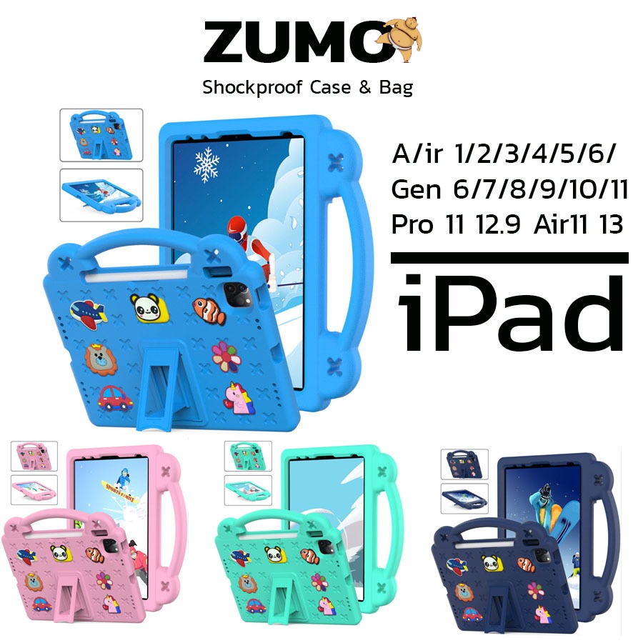 EVA Kids เคส สำหรับ ไอแพด 9.7 Air 2 3 10.5 10.2 Gen 7 8 9 10 Air 4 5 6 7 Pro 11 2021/22 A16 min 6 7 Pro 12.9 2021/22/18