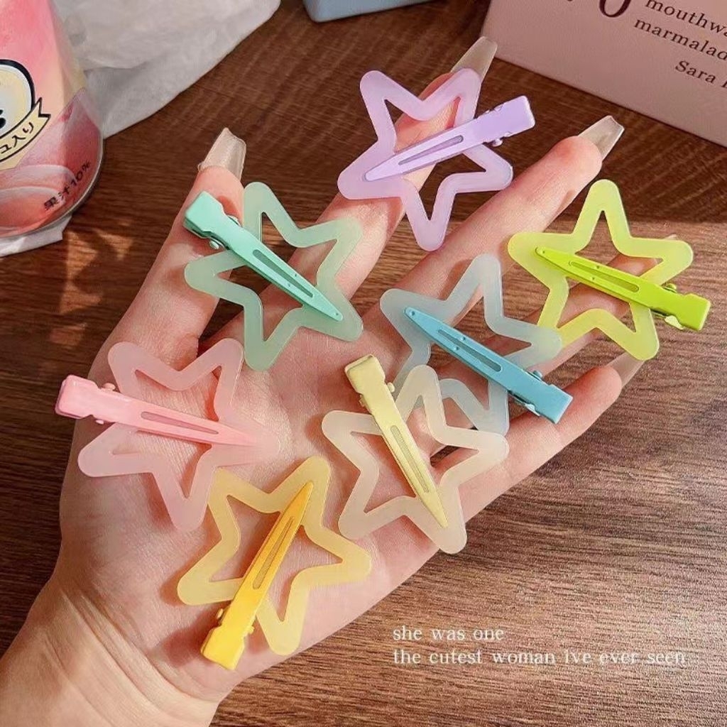 L229 กิ๊บดาวห้าแฉกสีพาสเทลชิ้นใหญ่ งานสวยละมุน สุ่มสี พร้อมส่งจากไทย