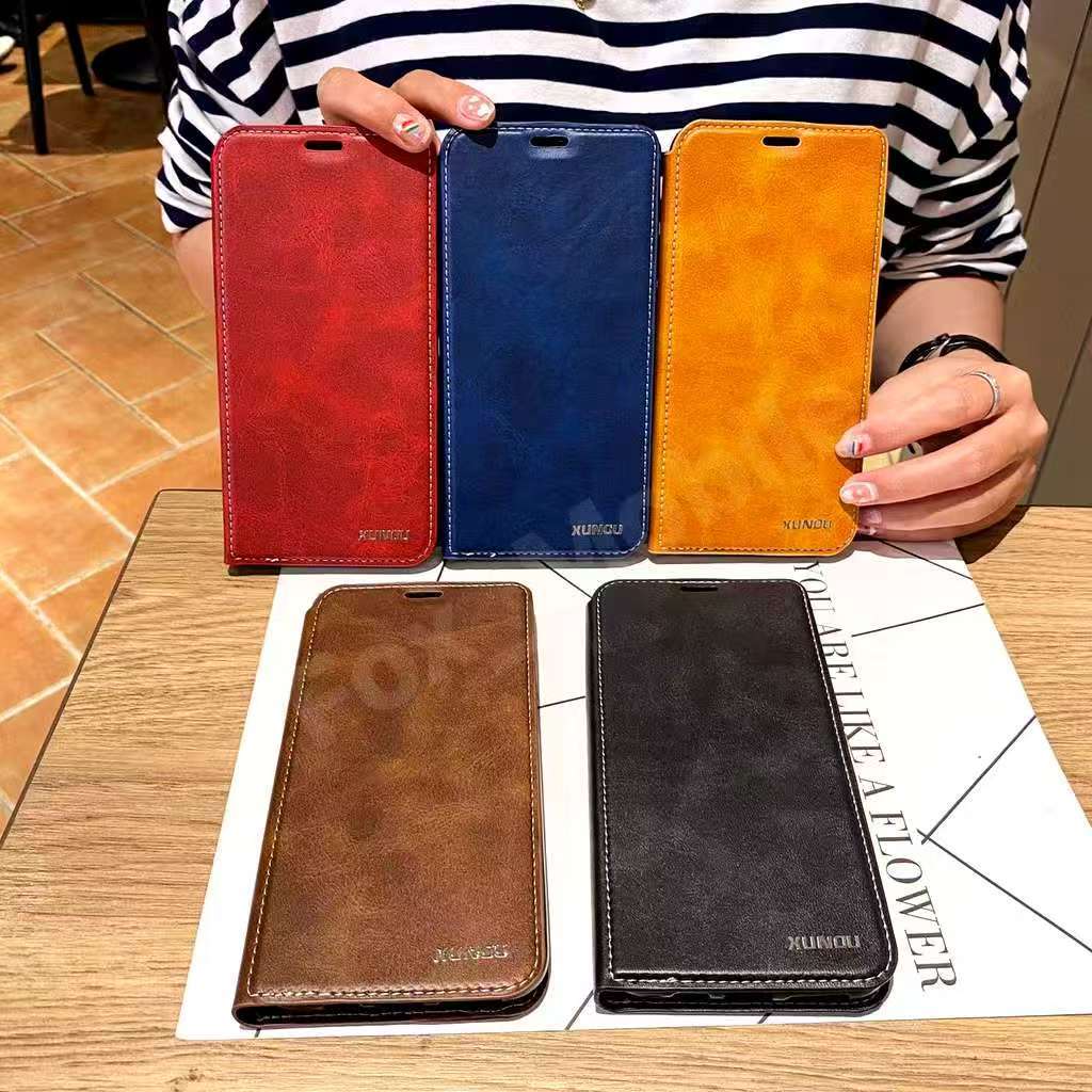 เคสฝาพับหนัง Xunte สำหรับSamsung J710 J7 2016 J7pro J7prime J7plus J8 A6plus Note3 Note4 Note5กระเป๋า ใส่บัตรได้ ตั้งได้