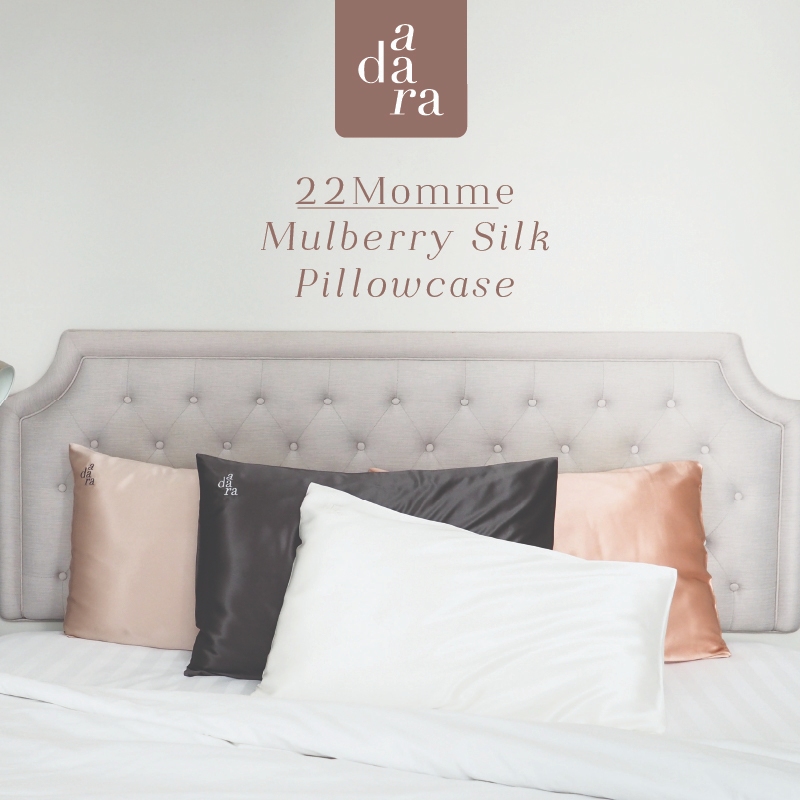 Adara Mulberry Silk Pillowcase ปลอกหมอนผ้าไหมมัลเบอร์รี่ นุ่มลื่น ไม่ดูดครีม ลดสิวผื่น ป้องกันไรฝุ่น