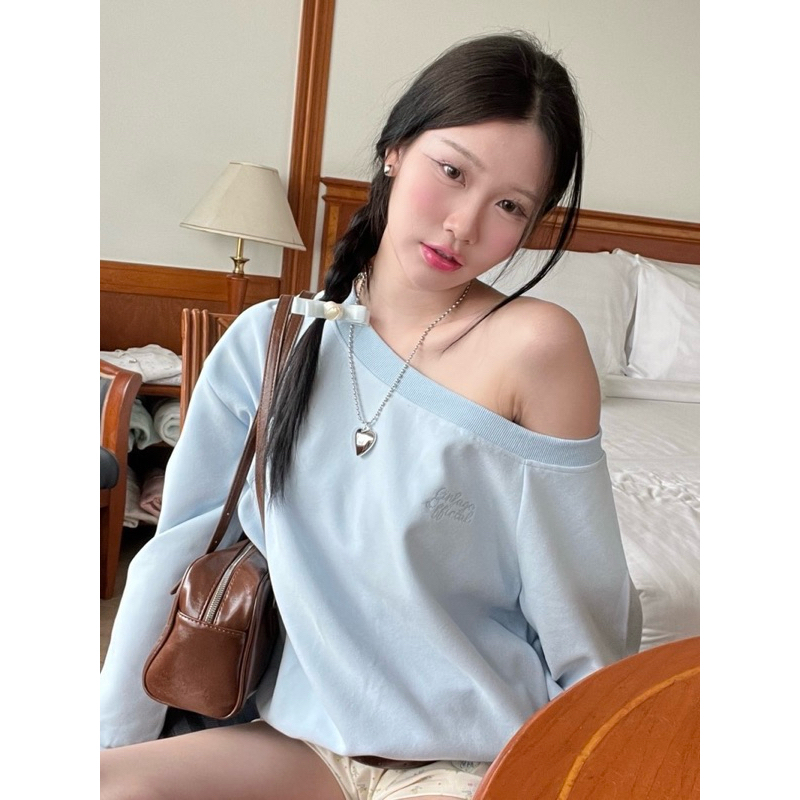 (New in pack) Cintage♡ CT2011 แขนยาวเว้าไหล่amuse897 💕 สี Blue(amuse)