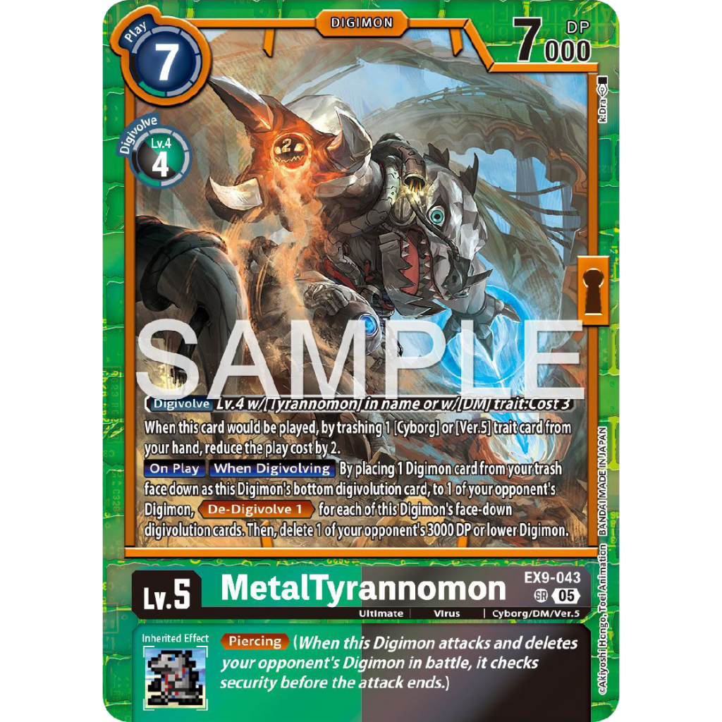 [Digimon] MetalTyrannomon EX9-043 Digimon Card การ์ดสะสมดิจิม่อน ร้านDDN
