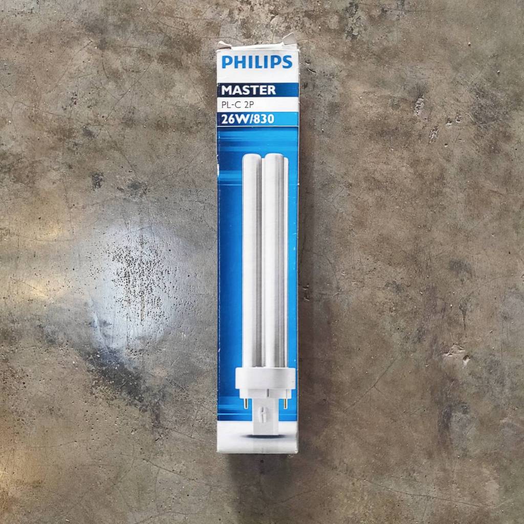 Philips หลอดไฟ PLC PL-C 26W หลอดตะเกียบ ประหยัดไฟ แสงวอร์ม/830