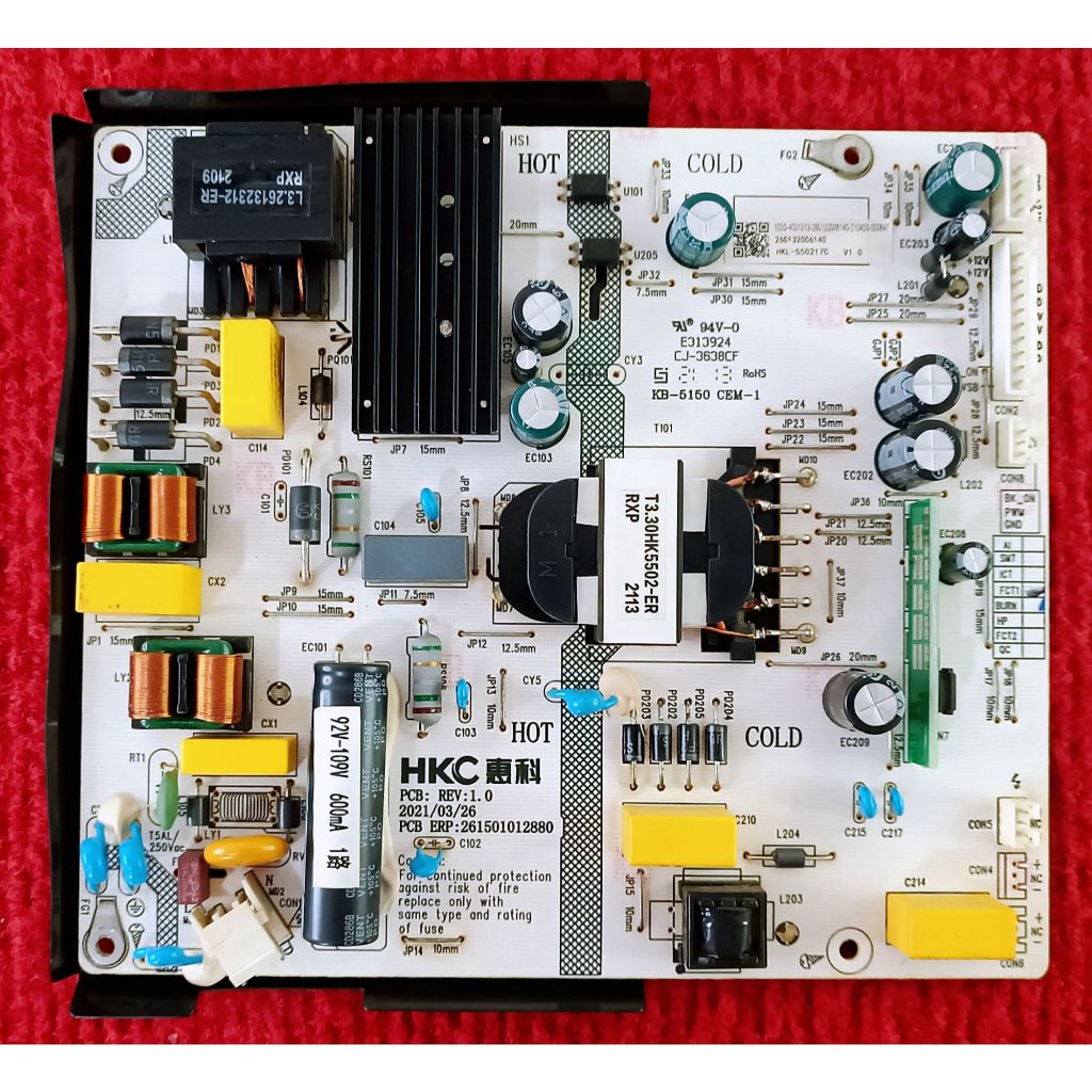 เพาเวอร์ซัพพลายทีวี HAIER  รุ่น H50K6UG , E50K6UG , H55S6UG พาสบอร์ด KB-5150