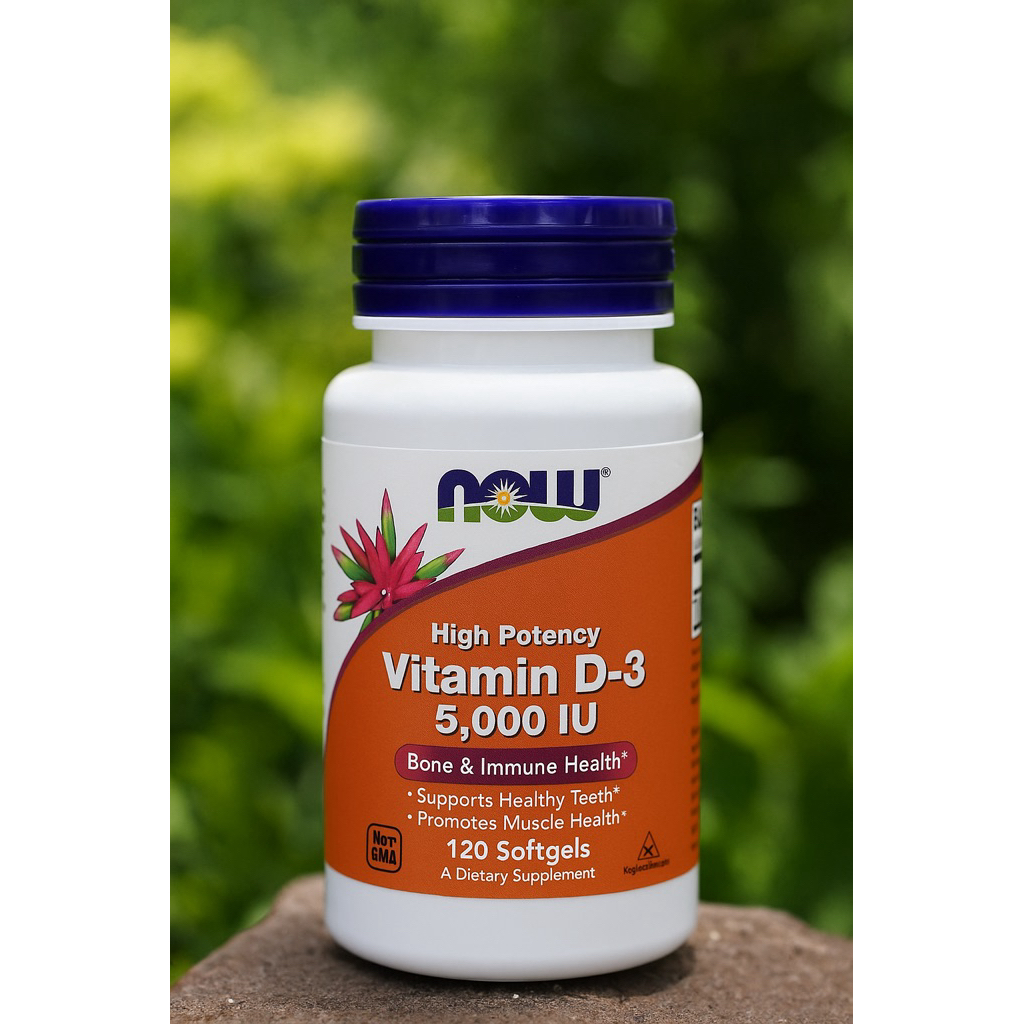 Now Vitamin D3 125mcg (5000IU) 120 ซอฟเจล