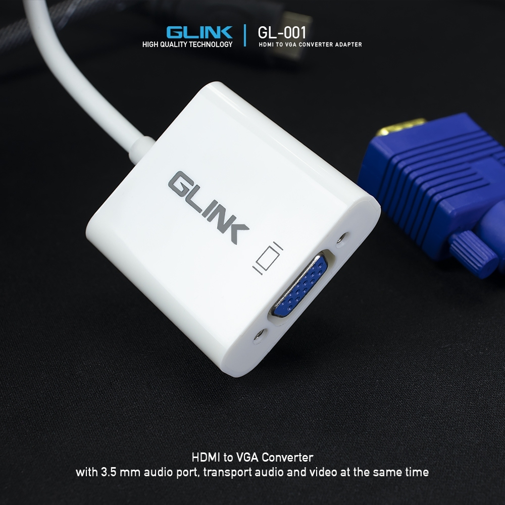 GLINK สาย HDMI to VGA Converter Adapter