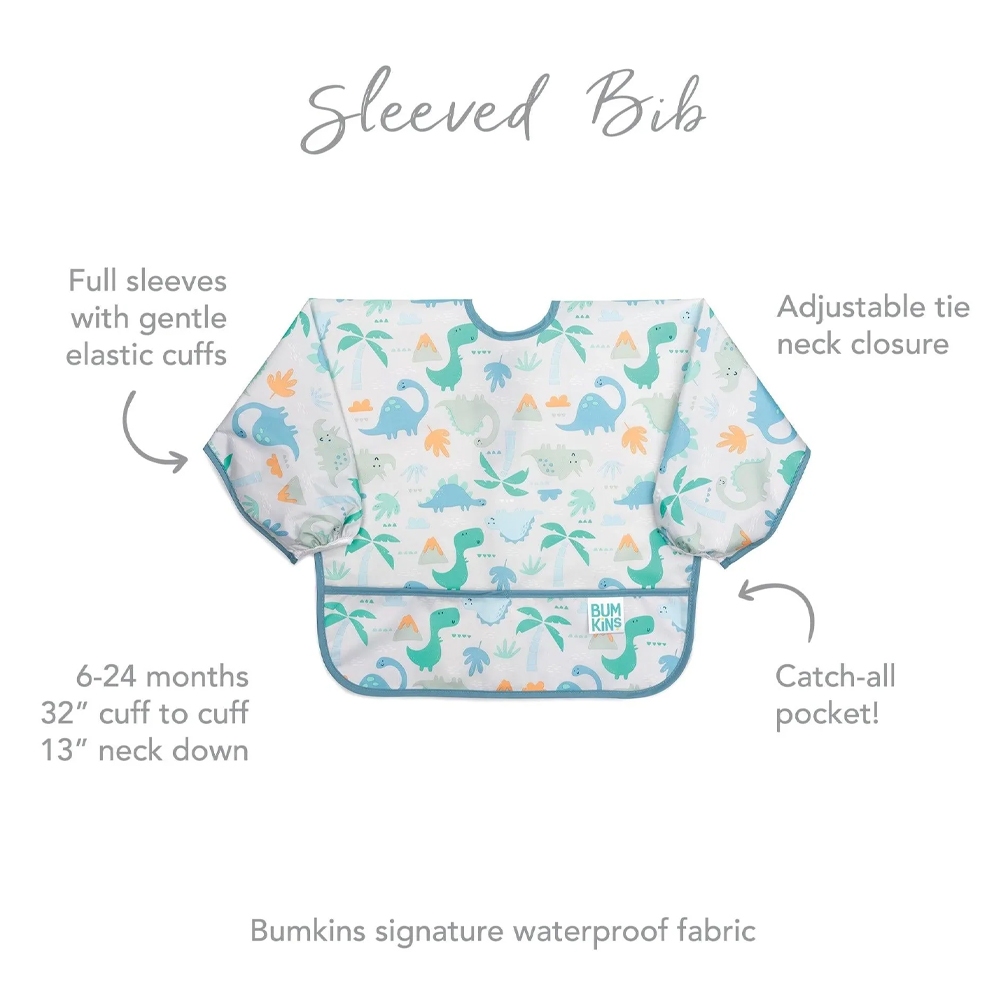 BUMKINS ผ้ากันเปื้อนแขนยาว รุ่น Sleeved Bib 6-24 เดือน ราคา ถูกที่สุด ดีลบีเคเค แกลเลอรีภาพที่ 9