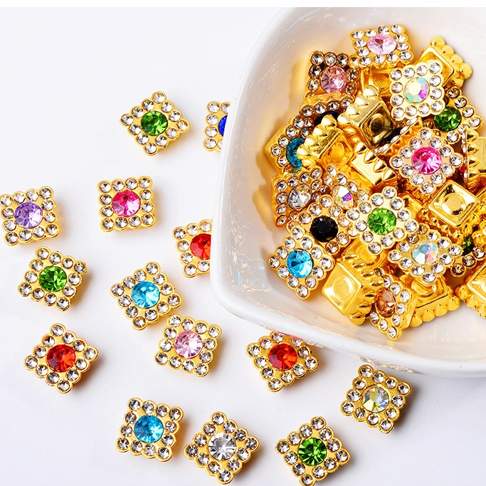 PP09*พร้อมส่ง*เพชรล้อมเพชรสี่เหลี่ยม 10 มิล​ งาน DIY งานฝีมือ