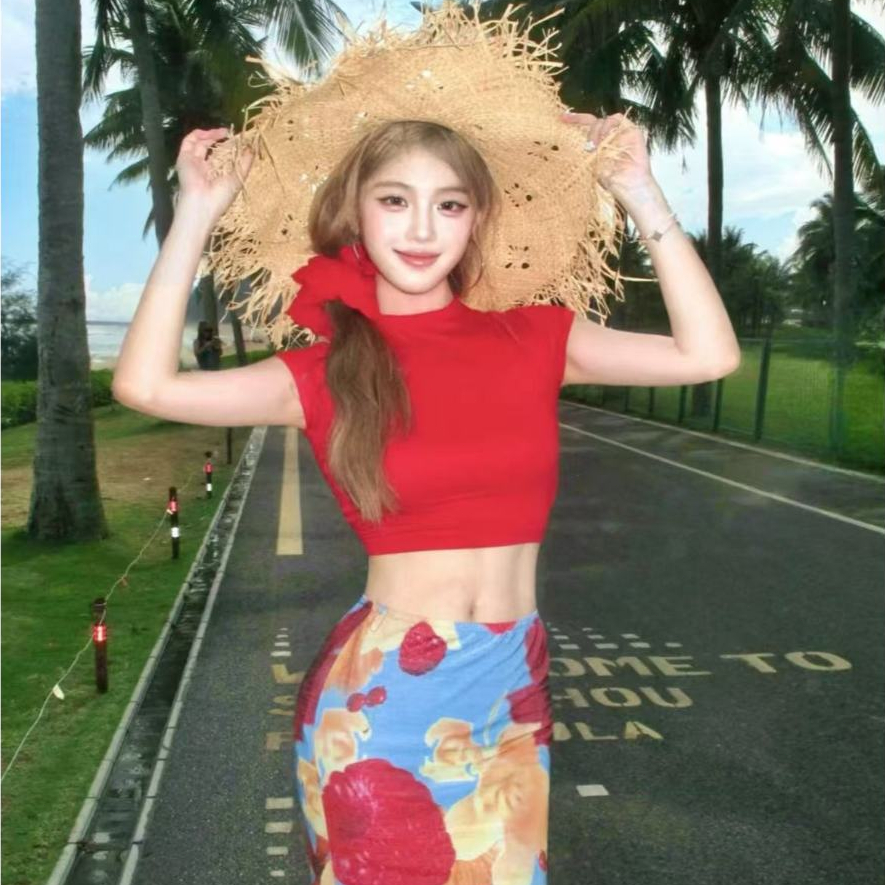 Beach Bikini ชุด 3 ชิ้น ชุดชายทะเล เดรสผ่าข้าง+เสื้อโชหลัง ชุดชายหาดฤดูร้อนสุดเซ็กซี่และมีสไตล์ ราคา ถูกที่สุด ดีลบีเคเค แกลเลอรีภาพที่ 6