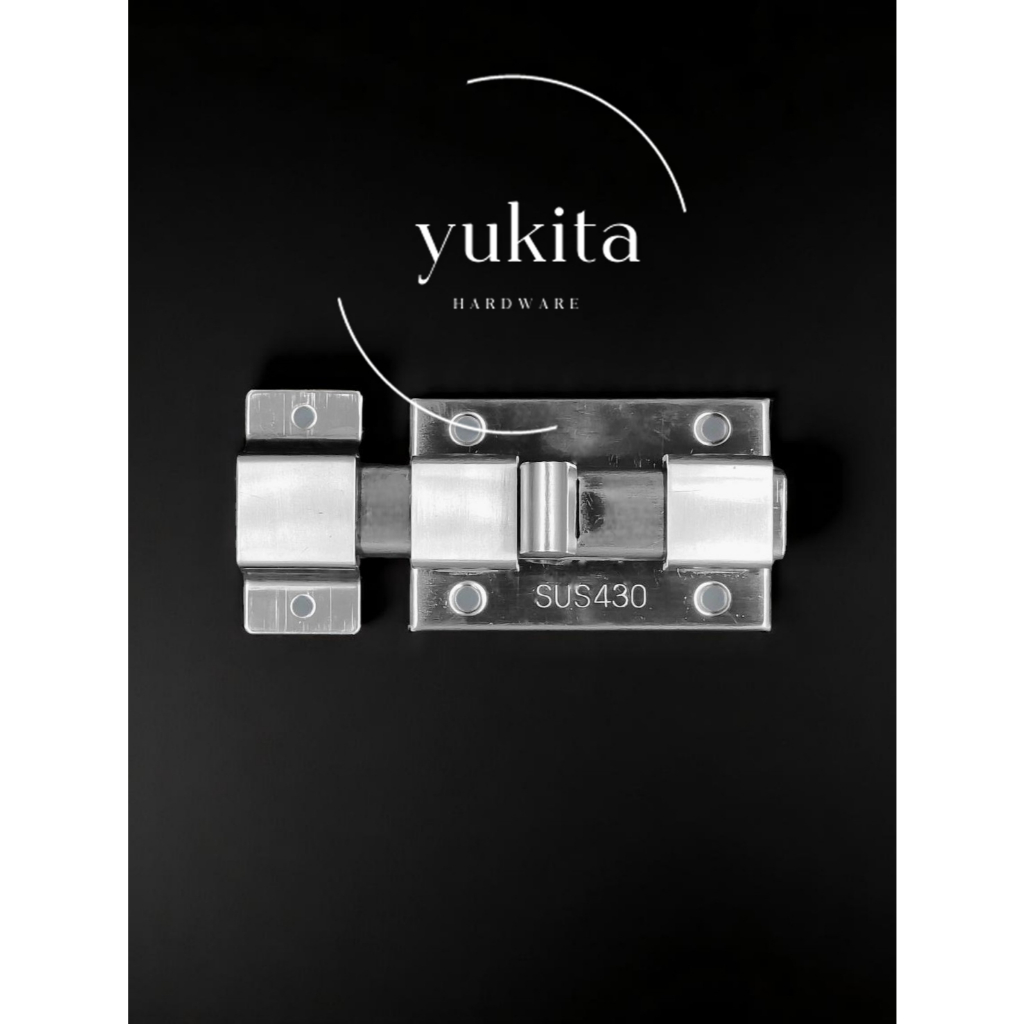 (1ชิ้น) กลอนประตู ห้องน้ำ สเตนเลสแท้ พร้อมสกรู สลักมือ กลอนห้องน้ำ สแตนเลสดูดติด หน้าต่าง - รูปที่ 4