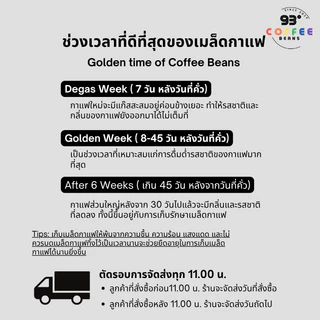 เมล็ดกาแฟคั่วอ่อน Light Roast 250g/500g | Signature Blend Coffee Beans | 93 Degrees