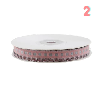 K-Ribbon Gingham R1 ริบบิ้นลายตาราง 2 หน้า สีพาสเทล 1 ซม.คิวท์มากแม่!ลายตารางแบบเกาหลี สีหวานจับใจ ใช้ตกแต่งอะไรก็น่ารัก