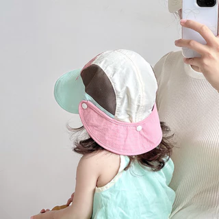 [มาใหม่]หมวกเด็กกันแดดปีกกว้างสุดน่ารัก ป้องกันแสงแดด สีสดใส