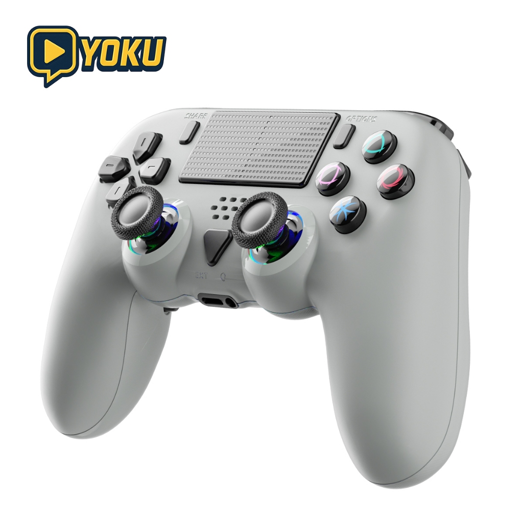 คอนโทรลเลอร์ไร้สาย PS5 บลูทูธ | ปุ่มหลังโปรแกรมได้ | มอเตอร์สั่นคู่ | รองรับ PS5/PS5 Slim/Pro/PC/Steam