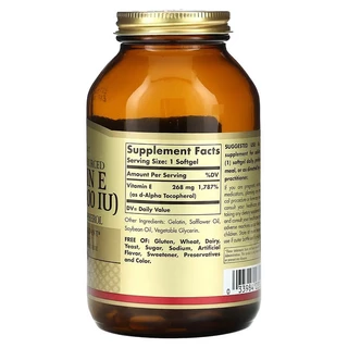 พร้อมส่ง!! Solgar, Naturally Sourced Vitamin E, 268 mg (400 IU), 250 Softgels วิตามินอี