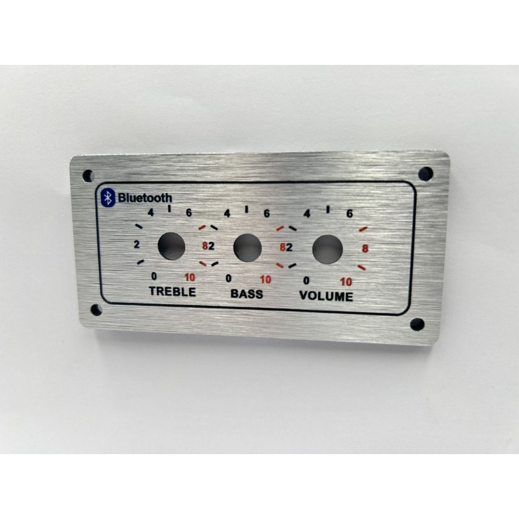 เพลทลำโพงบลูทูธ เพลทจิ๋ว แอม์ปรุ่น ZK-502T/1002T (จำหน่ายเฉพาะเพลทเปล่าๆไม่มีแอมป์) คอมโพสิต มีสีดำแ