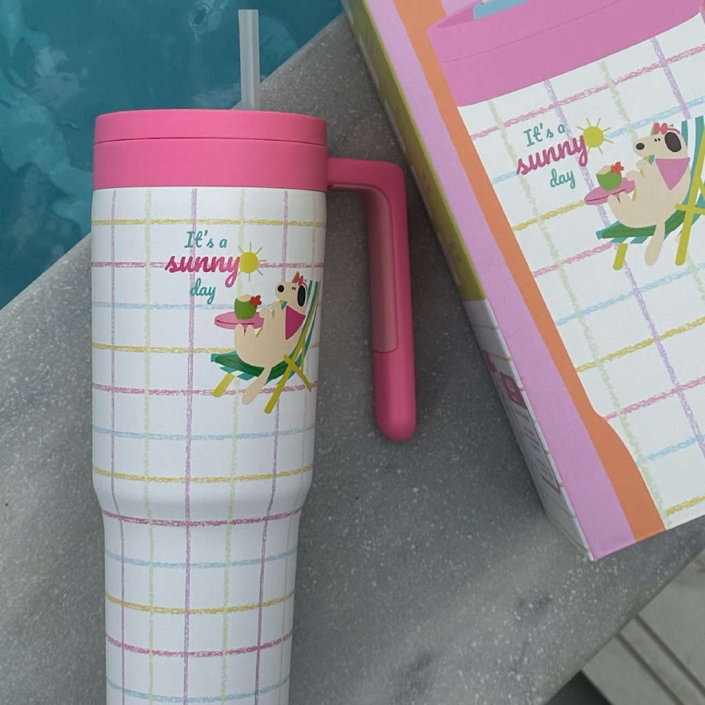 [พร้อมส่ง] DOGGU แก้วน้ำ tumbler Sunny Day พร้อมหลอด เก็บความเย็นได้มากถึง 12+ ชม. แก้วใหญ่จุใจดื่มน้ำได้เยอะมาก