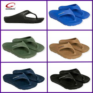 GAMBOL รุ่น GM41125 รองเท้าแตะหนีบ ดำ/เขียว/น้ำเงิน/น้ำตาลอ่อน/กรม(XBA)