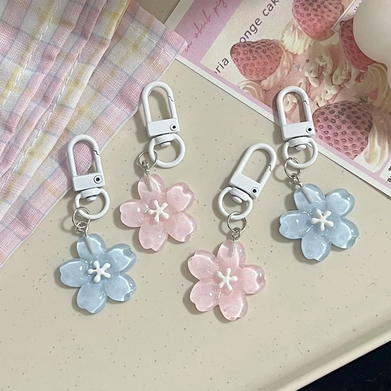 COD💕พวงกุญแจ จี้ดอกไม้ สีชมพู น่ารักหวาน Ins สไตล์เกาหลี เรียบง่าย ผู้หญิง แฟชั่น อุปกรณ์เสริม คู่รักกิ๊ฟ -Yanakala