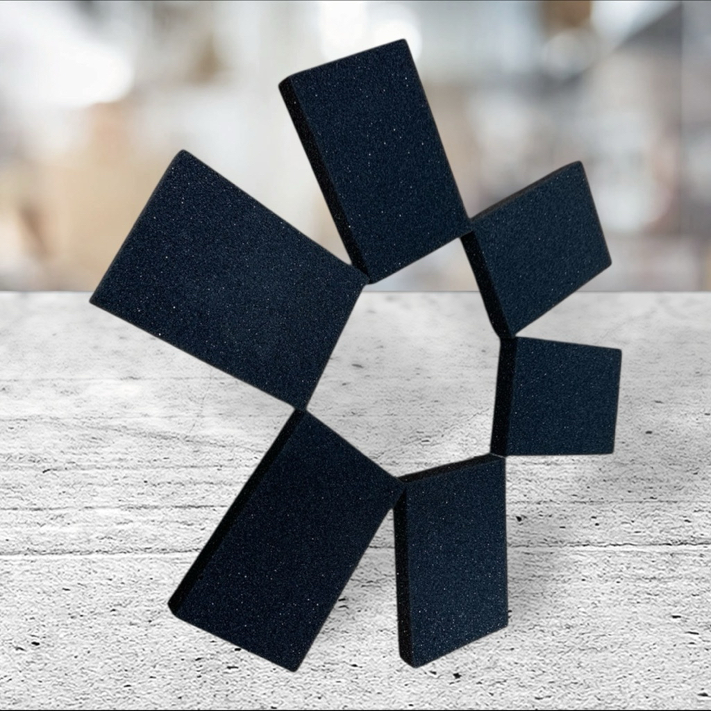 ฟองน้ำทาล้อดำ สีดำ เกรด A เนื้อละเอียดขัดเคลือบเงายางรถทนทานไม่เปื่อยยุ่ยทาล้อดำ10*7*1.5cm - รูปที่ 2