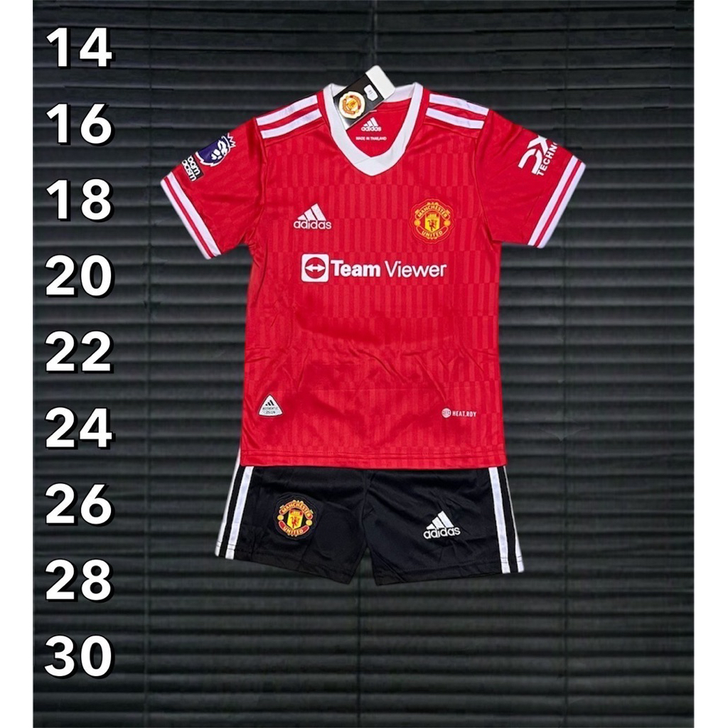 ชุดบอลชุดกีฬาเด็กเสื้อพร้อมกางเกงผ้านิ่มเย็นใส่สบายใส่ได้ทั้งเด็กหญิงแหละเด็กชายขนาดไซร้เด็ก1ขวบถึง13ขวบ - รูปที่ 4