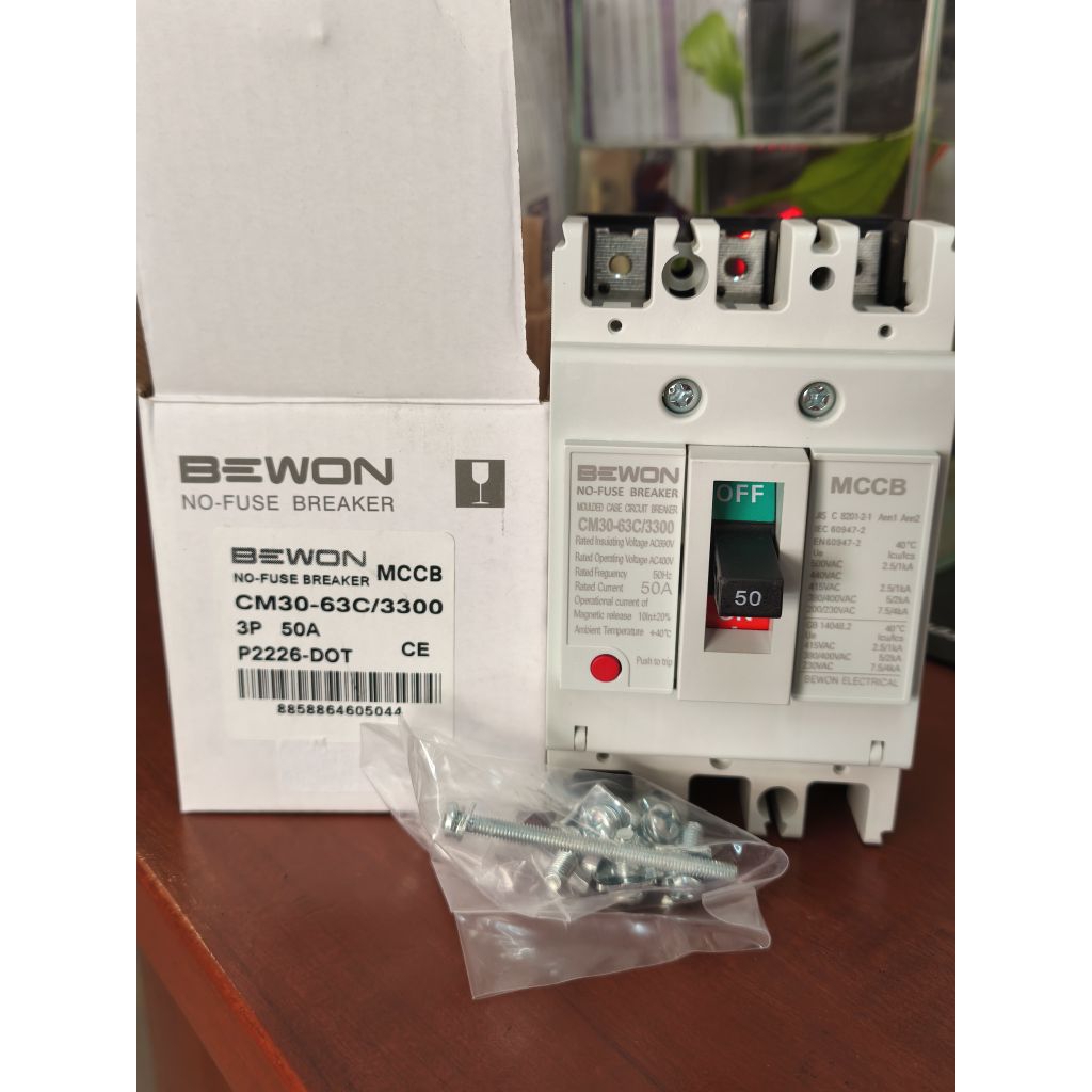 เบรกเกอร์ 3สาย 3P 50A Bewon
