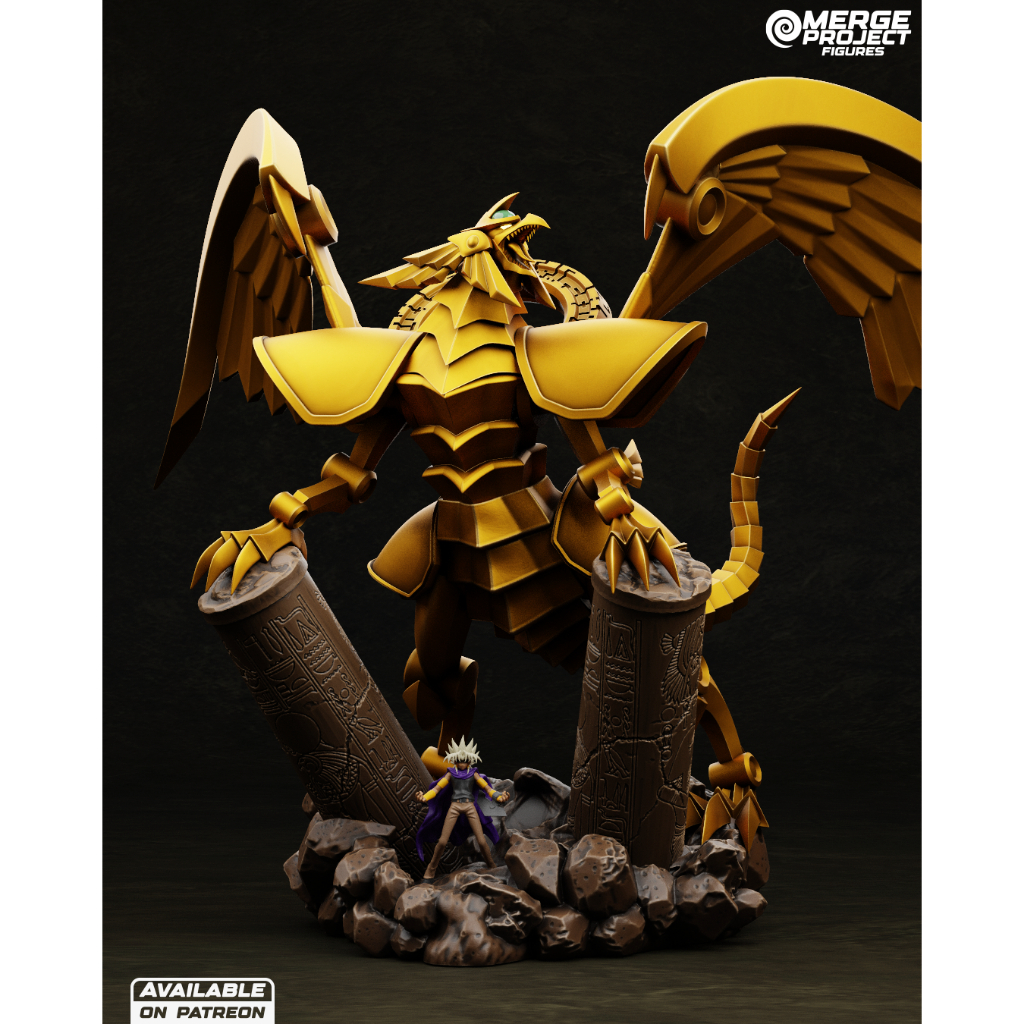 Marik and The Wing Dragon Of Ra - Yugioh (Merge Project Figures)(3D Print Model ไม่ทำสี)
