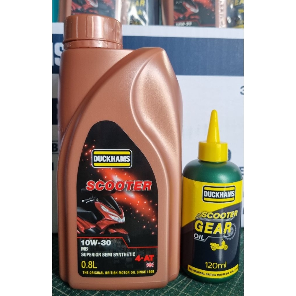 น้ำมันเครื่อง DUCK HAMS SCOOTER SEA 10W-30 มาพร้อมน้ำมันเฟืองท้าย