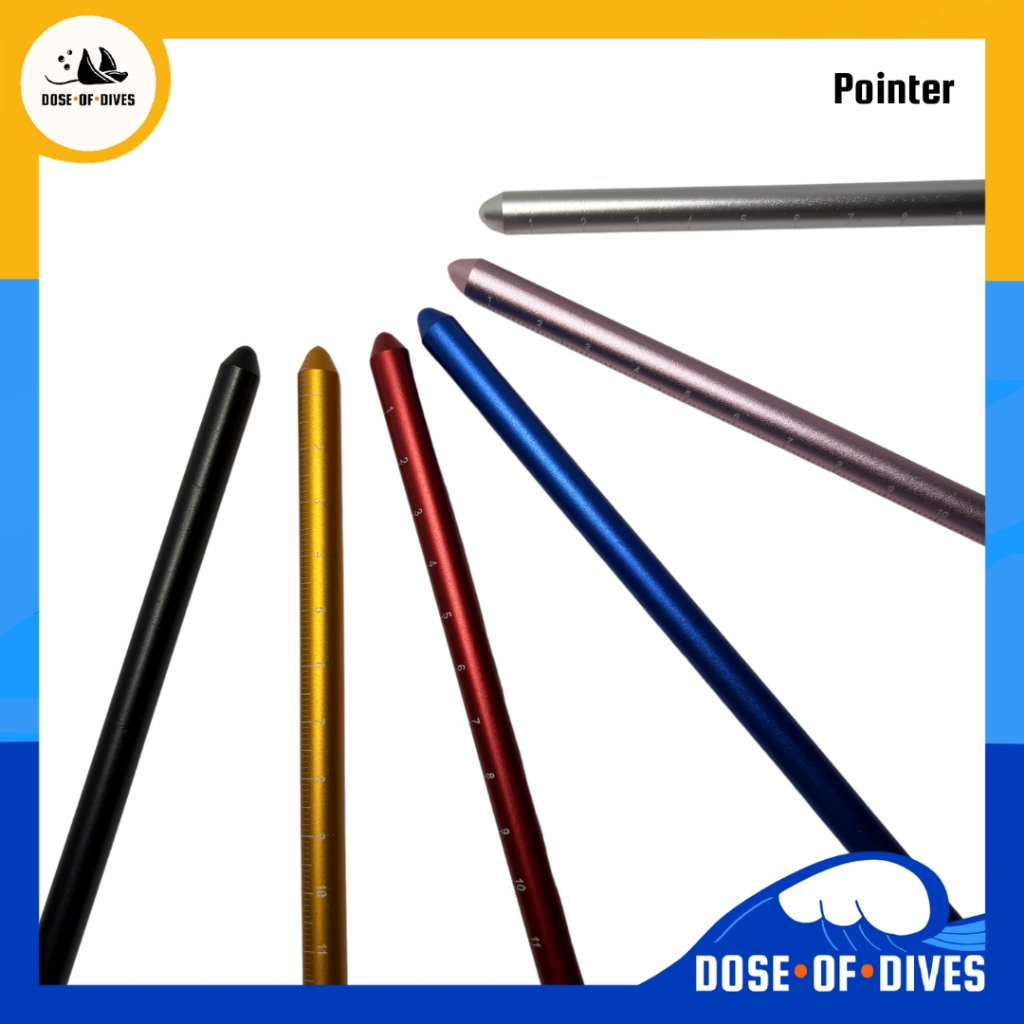 Pointer - ไม้เคาะแทงค์ สำหรับดำน้ำ อุปกรณ์เสริมดำน้ำ มีเส้นบอกขนาด