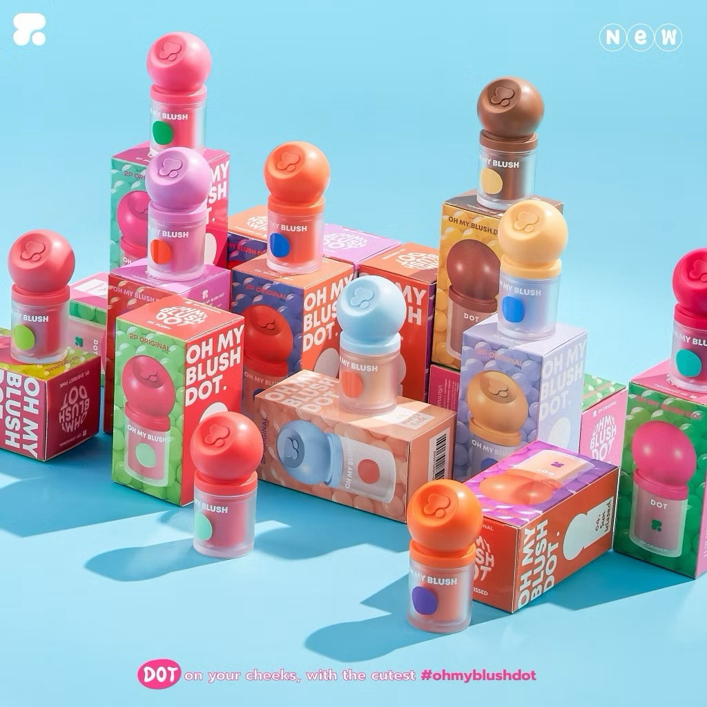 2P Original Oh My Blush Dot บลัชออนหัวโตสูตรน้ำ